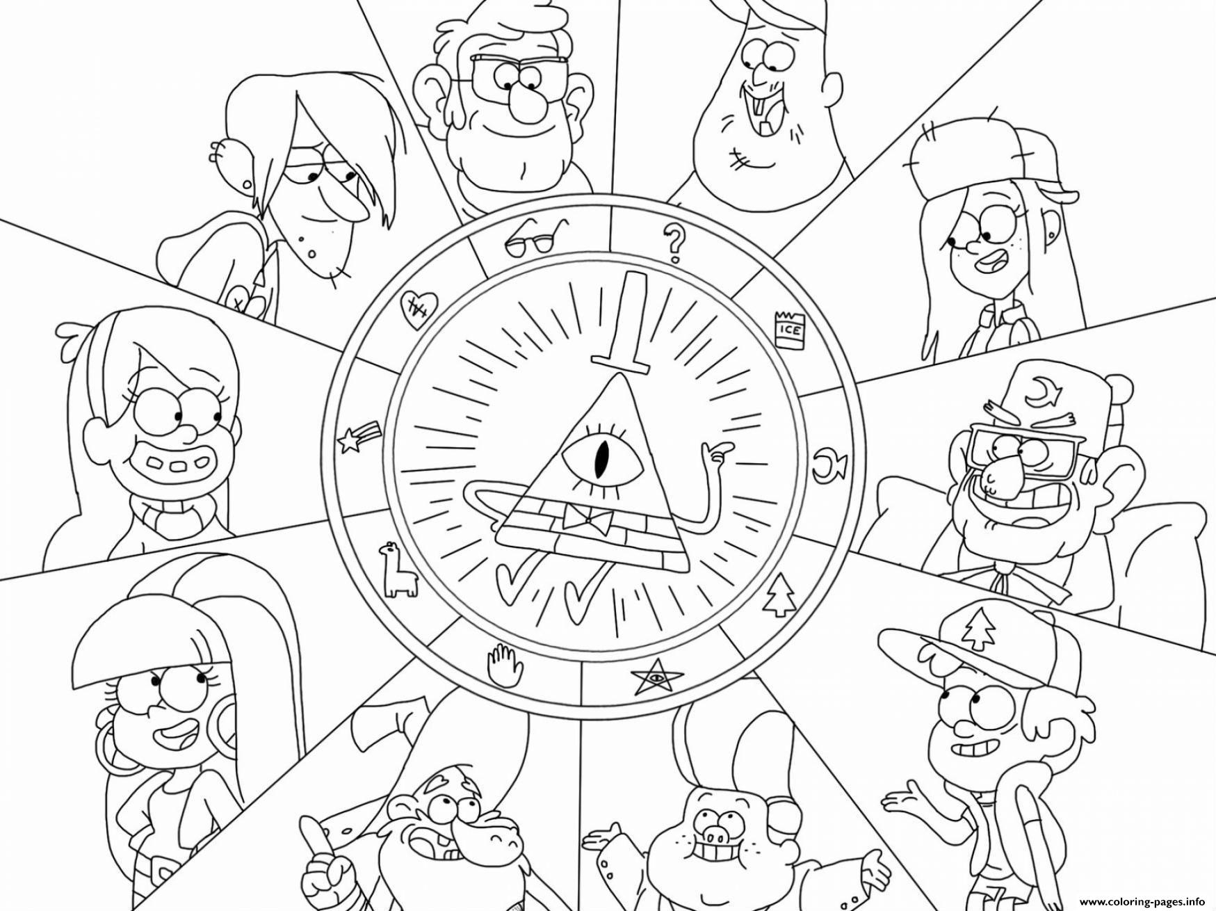 Timely Gravity Falls Coloring Page Printable Timely Gravity Falls Coloring Page Printable