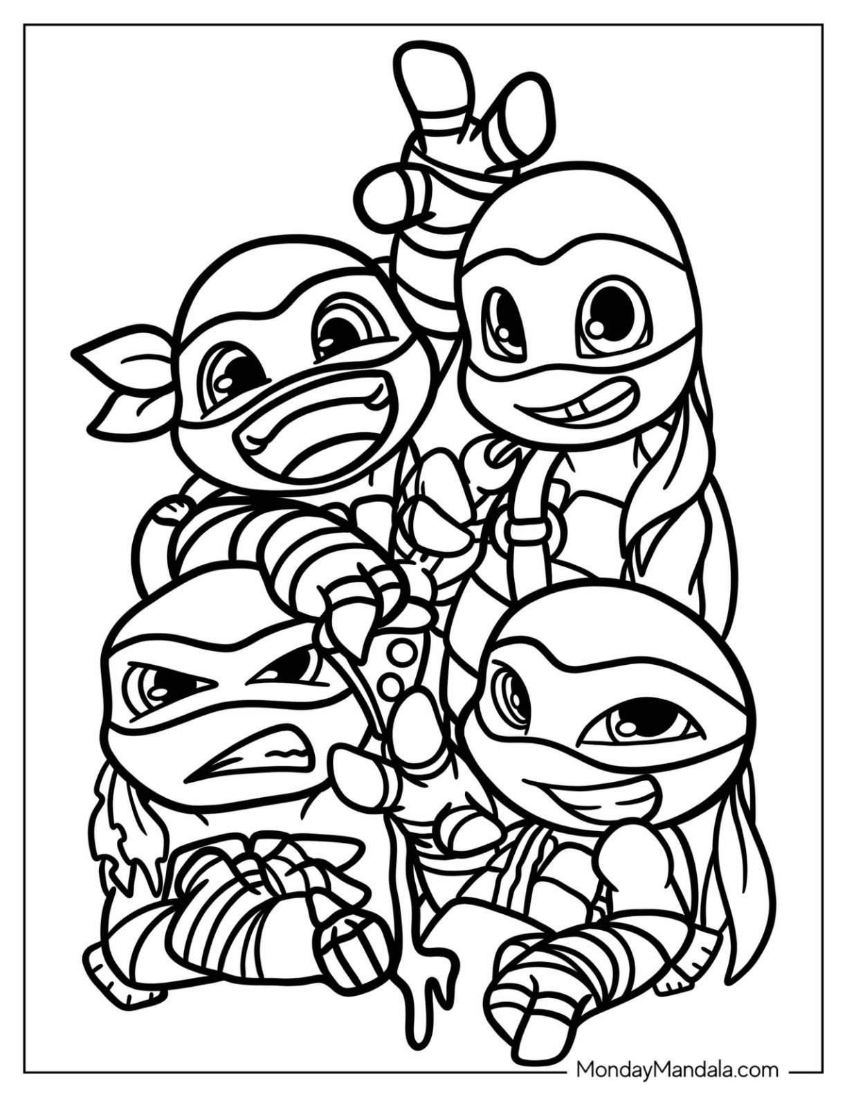 Tmnt Coloring Page Easy Ready For Download Tmnt Coloring Page Easy Ready For Download