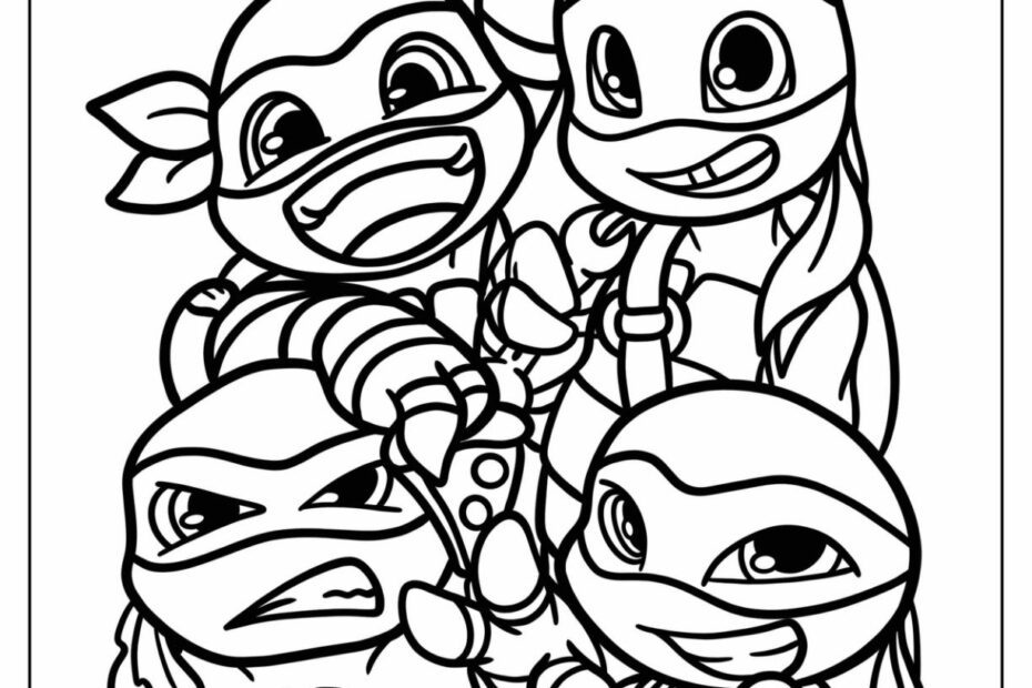 Tmnt Coloring Page Easy Ready For Download
