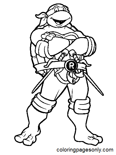 TMNT Raphael Coloring Page Free Printable Coloring Pages