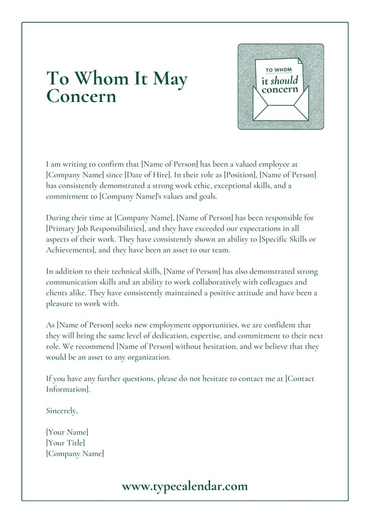 To Whom It May Concern Cover Letter Template To Whom It May Concern Cover Letter Template