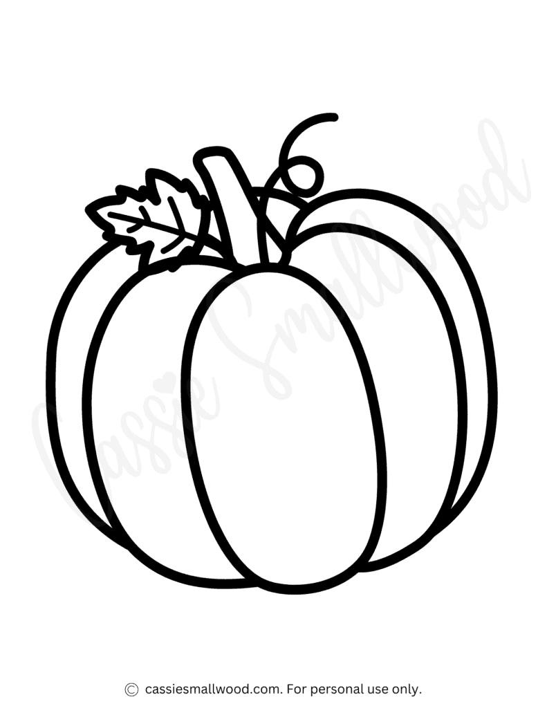 Toddler Easy Pumpkin Coloring Page Cassie Smallwood