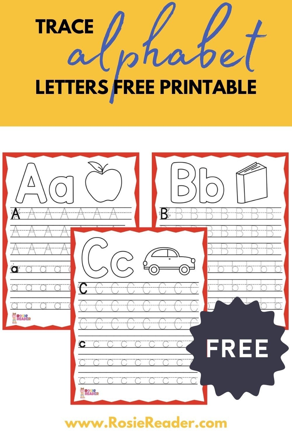 Trace Alphabet Letters Free Printable Preschool Tracing Alphabet Trace Alphabet Letters Free Printable Preschool Tracing Alphabet