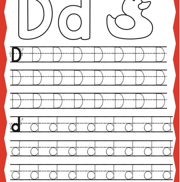 Trace Letter D Reading Adventures For Kids Ages 3 To 5