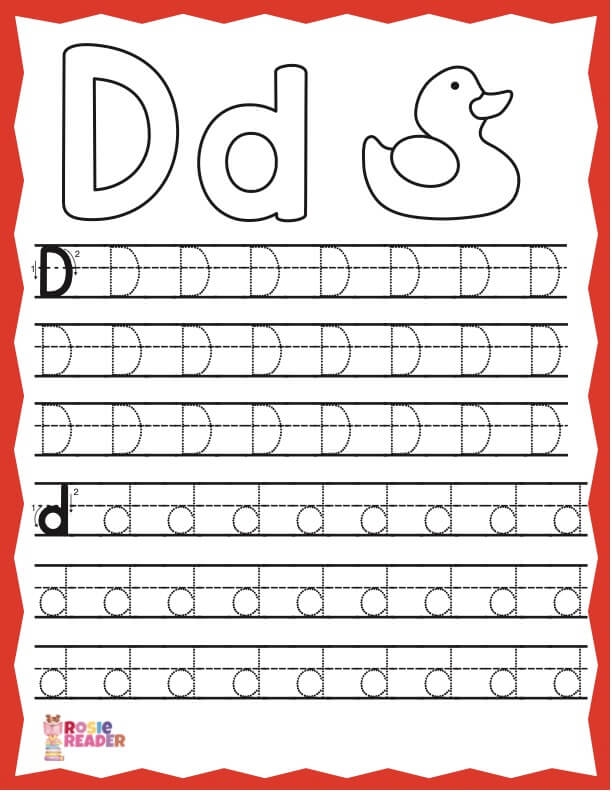 Trace Letter D Reading Adventures For Kids Ages 3 To 5 Trace Letter D Reading Adventures For Kids Ages 3 To 5