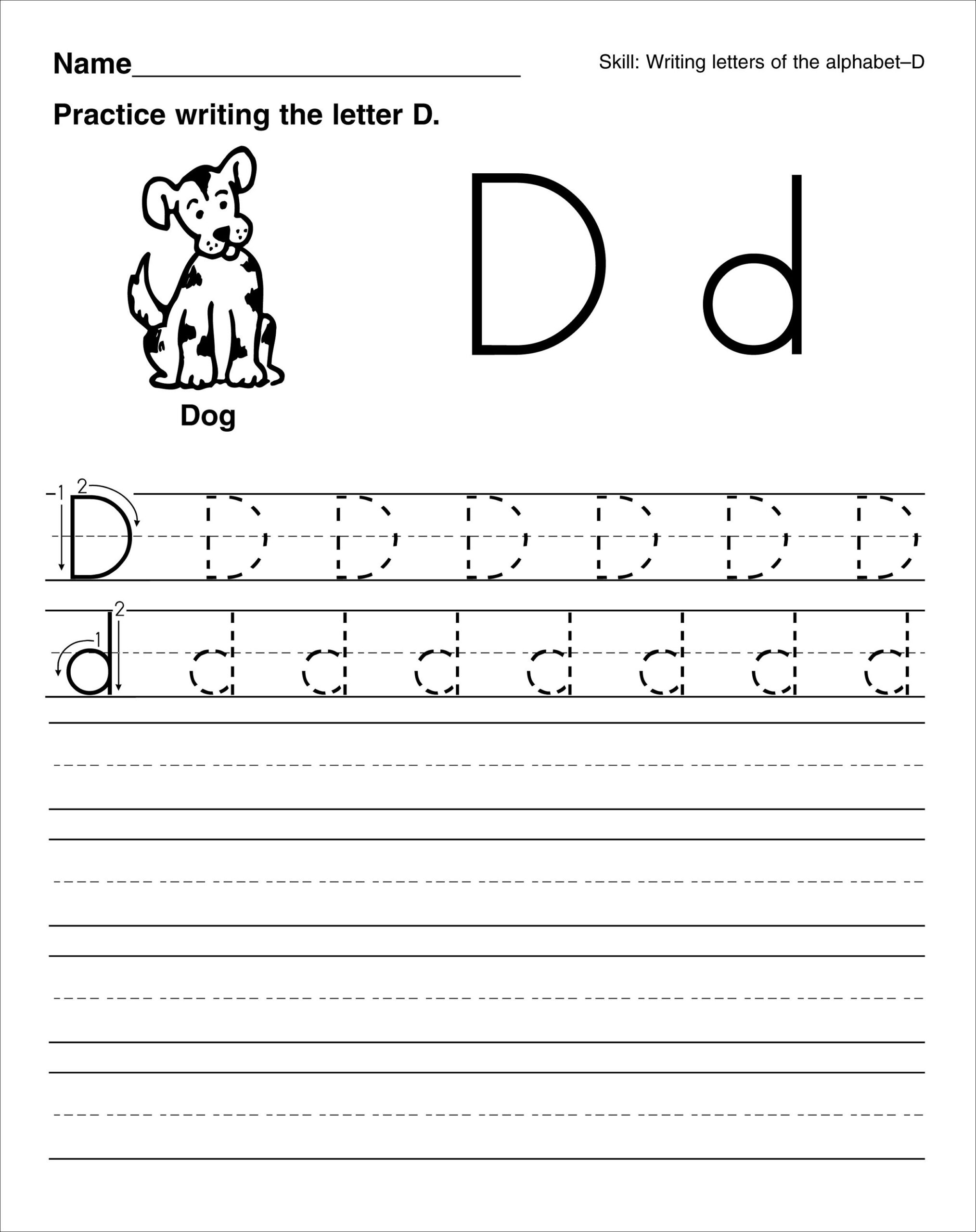 Trace Letter D Worksheets Activity Shelter Trace Letter D Worksheets Activity Shelter