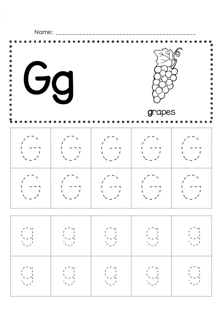 Trace Letter G Alphabet Printable 101 Activity Trace Letter G Alphabet Printable 101 Activity