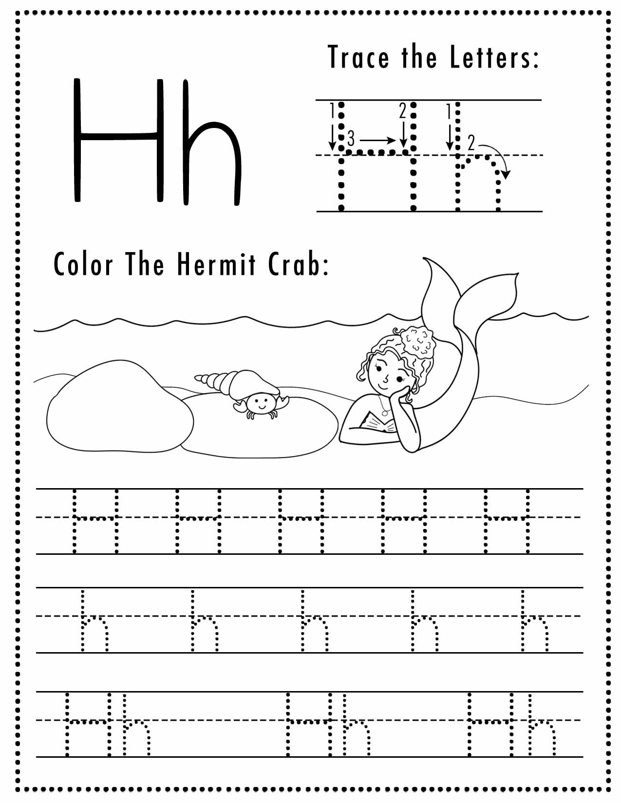 Trace Letter H Reading Adventures For Kids Ages 3 To 5 Worksheets Trace Letter H Reading Adventures For Kids Ages 3 To 5 Worksheets