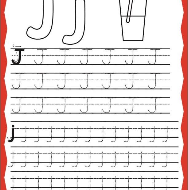 Trace Letter J Reading Adventures For Kids Ages 3 To 5