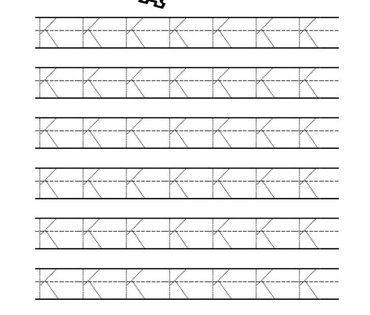 Trace Letter K Printable Letter Tracing Worksheets