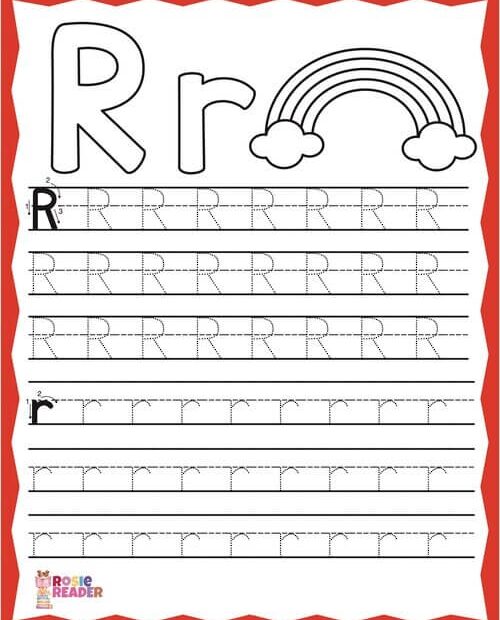 Trace The Letter R Reading Adventures For Kids Ages 3 To 5