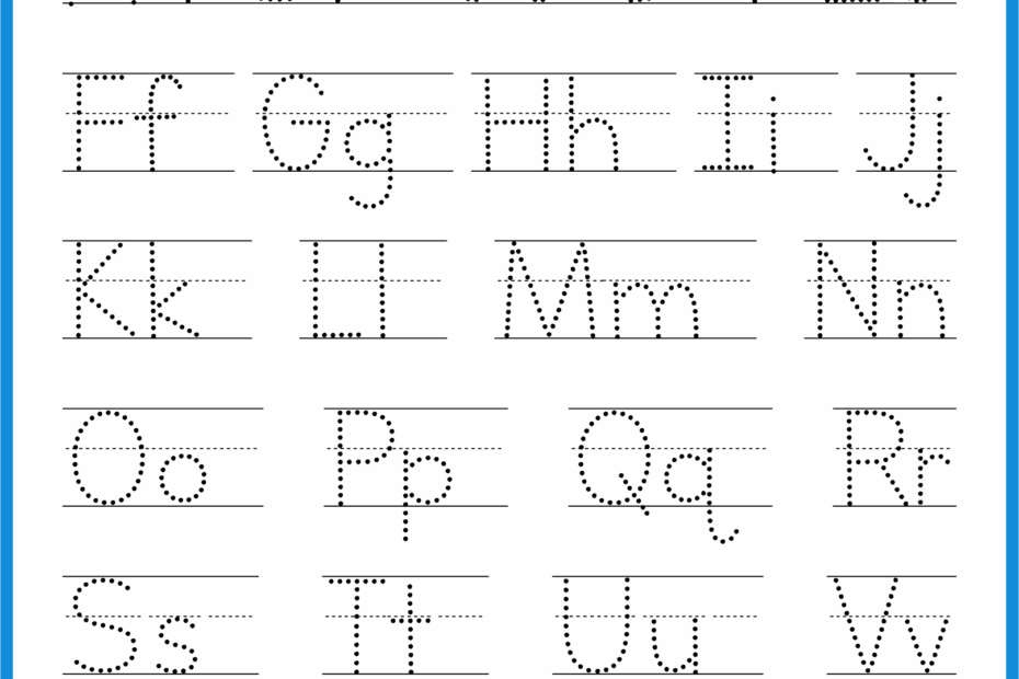 Traceable Alphabet Letters Printable