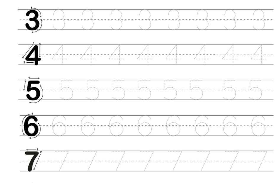 Traceable Letter And Number Worksheets