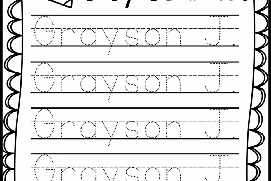 Traceable Name Worksheets Activity Shelter