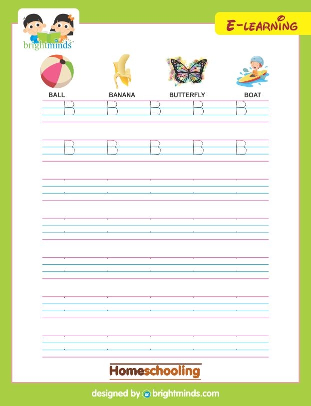 Tracing Alphabet B Bright Minds ELearning Platform Tracing Alphabet B Bright Minds ELearning Platform