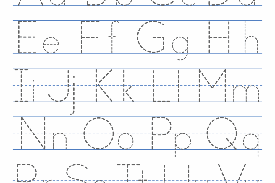 Tracing Alphabet Letters Printable Handwriting Worksheets Free