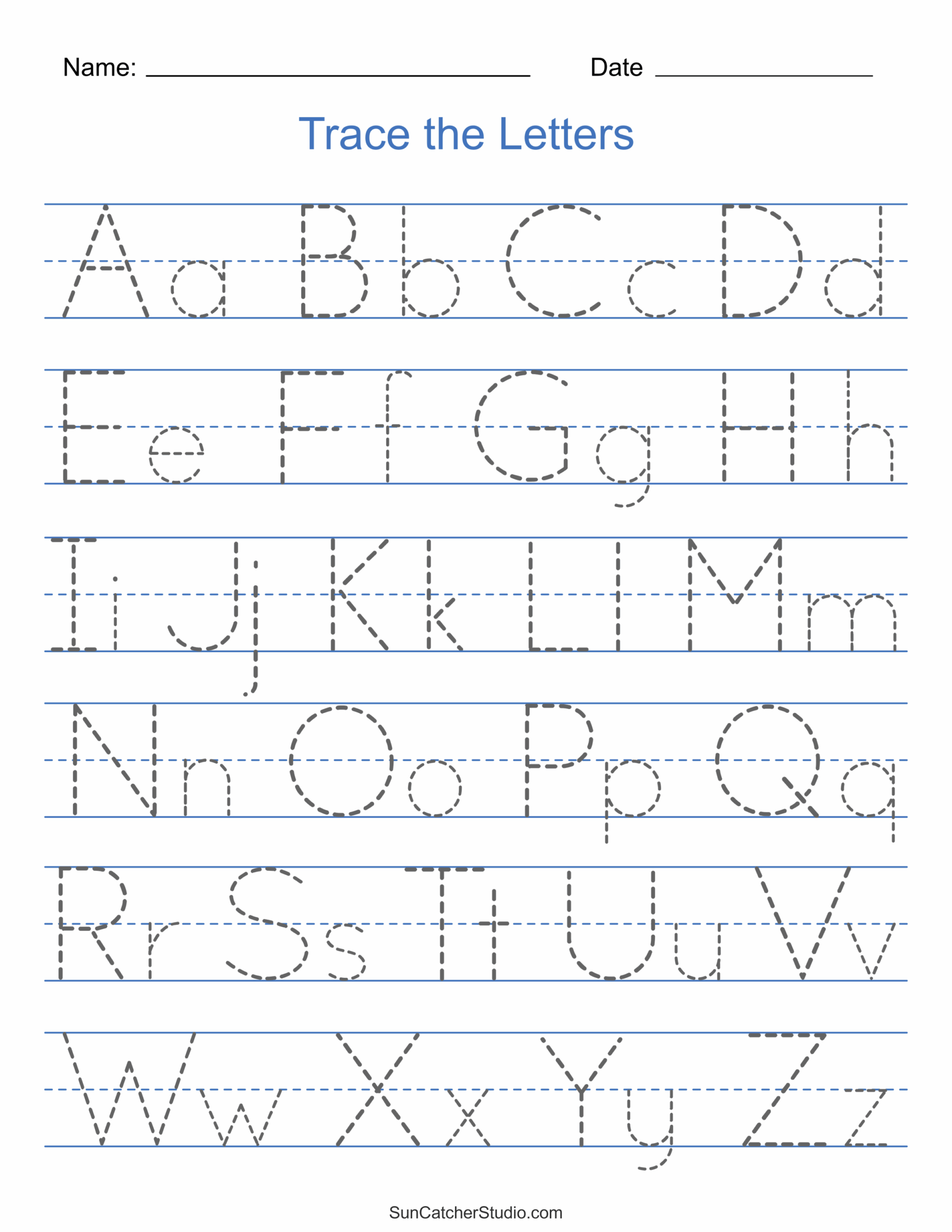 alphabet tracing template alphabet tracing template