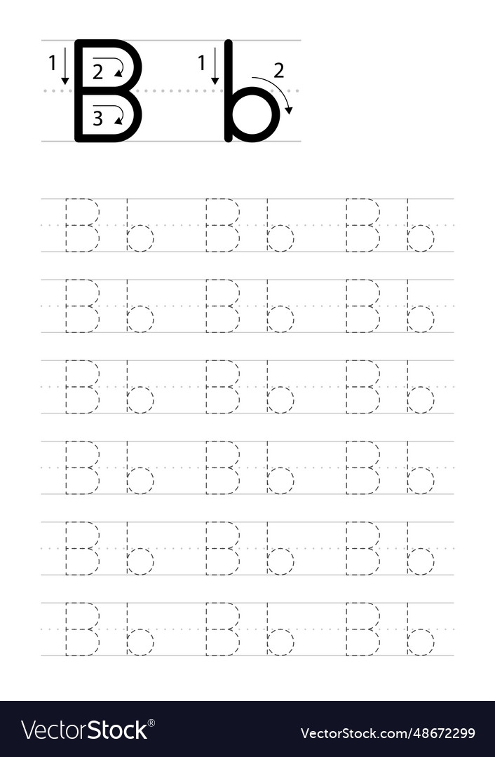 letter b tracing page letter b tracing page