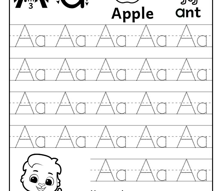 Tracing Letter A Worksheets Printable Infoupdate