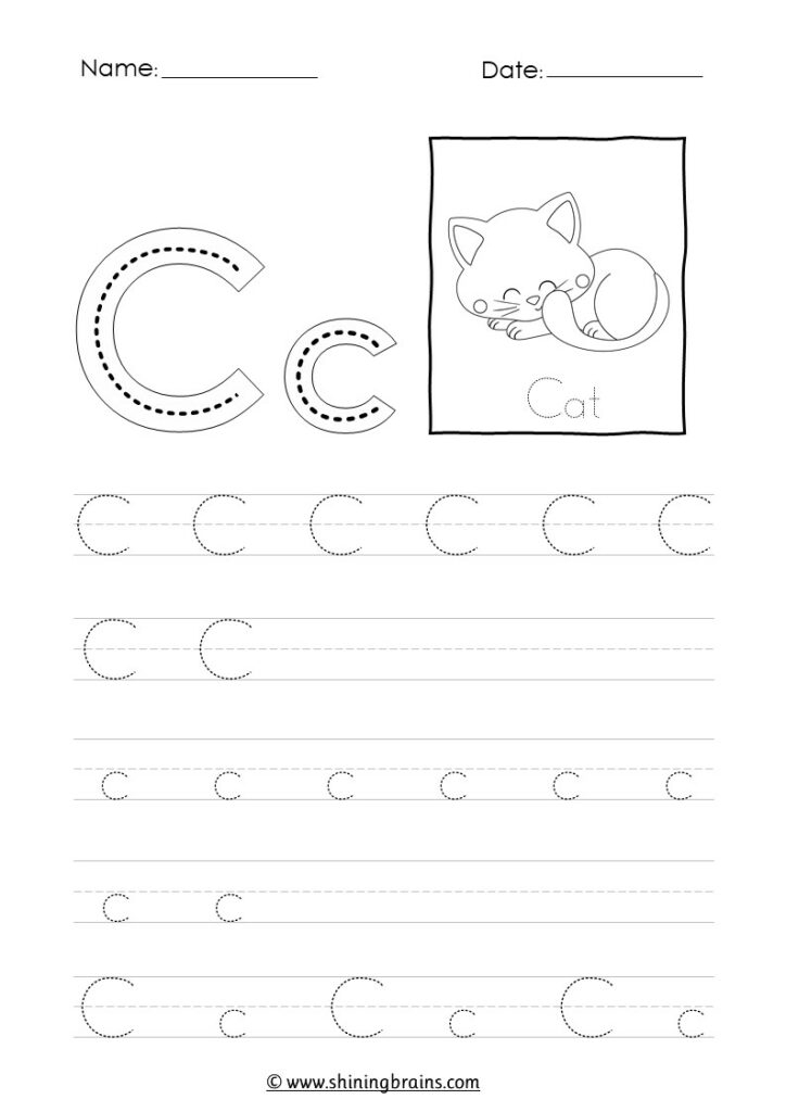 letter c tracing for kindergarten letter c tracing for kindergarten