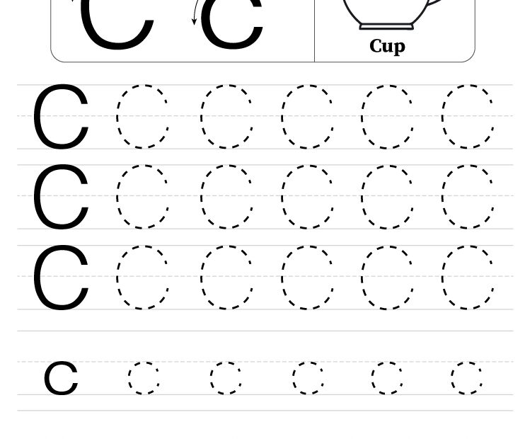 Tracing Letter C Printables Printable Word Searches My XXX Hot Girl
