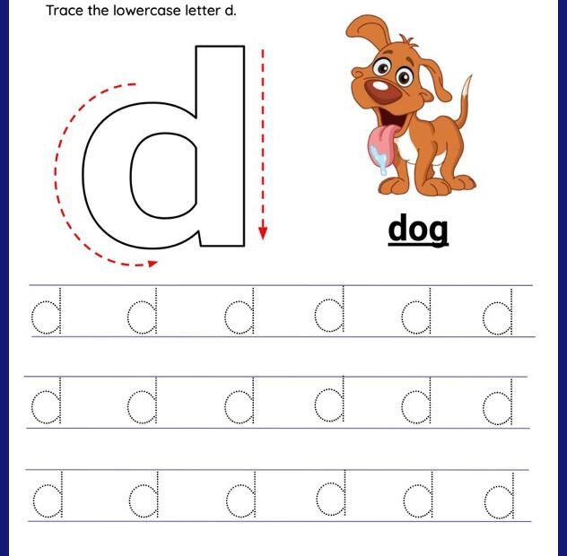 Tracing Letter D Worksheets For Pre Infoupdate