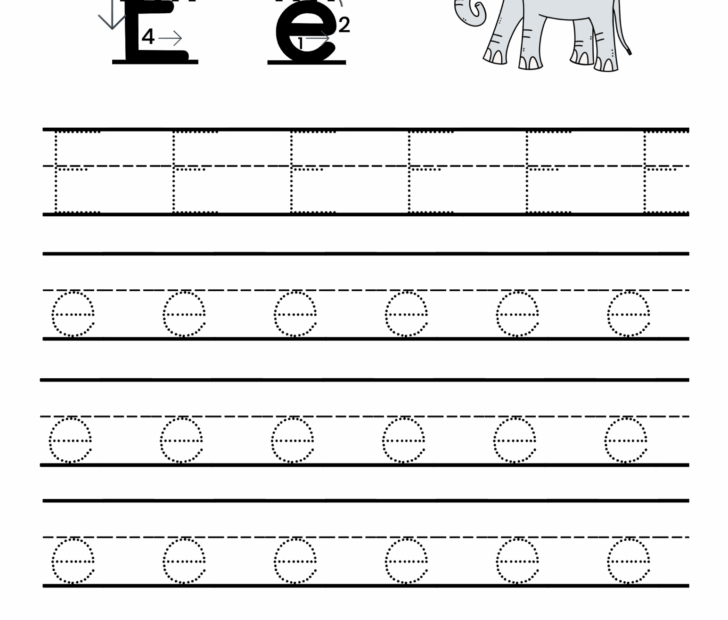 Tracing Letter E Printables Letter Tracing Worksheets