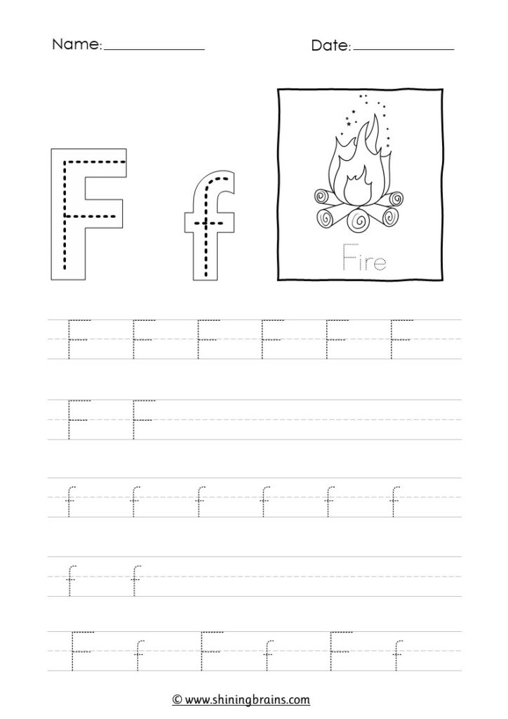 Tracing Letter F F Worksheet Tracing Letter F F Worksheet