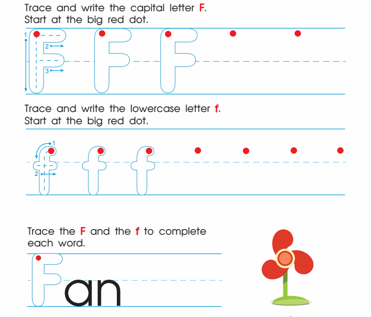 Tracing Letter F Letter F Tracing Sheet Traceable Letter F
