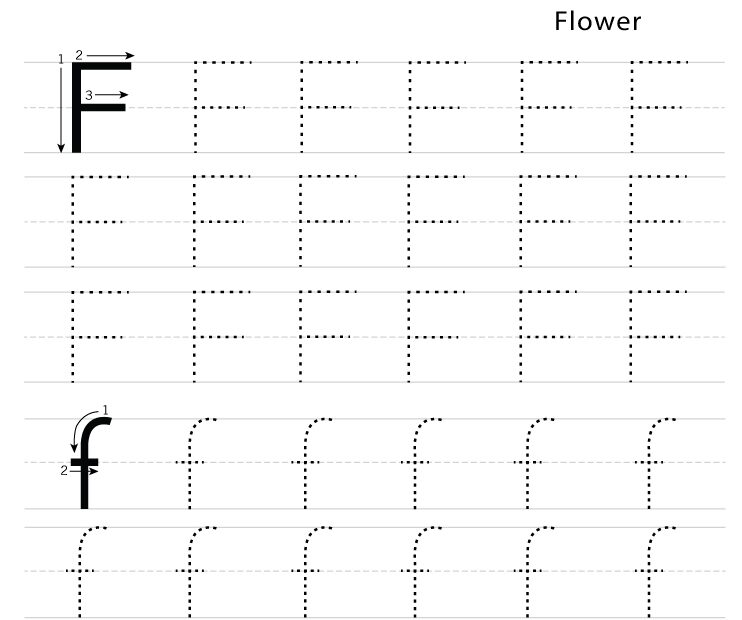 Tracing Letter F Printable