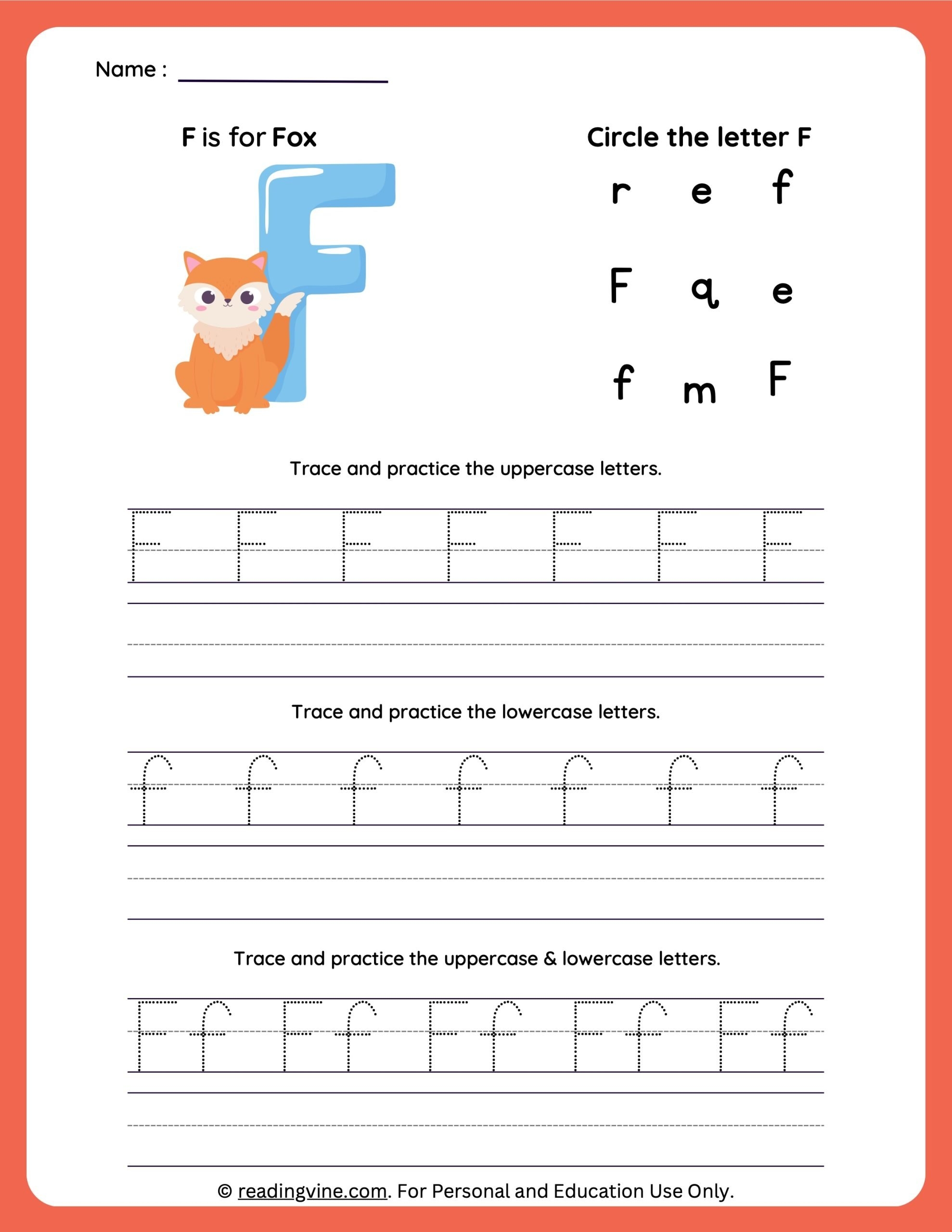 Tracing Letter F Worksheets For Preschool Tracing Letter F Worksheets For Preschool