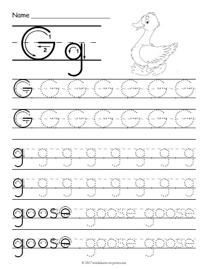 Tracing Letter G Worksheet Tracing Letter G Worksheet