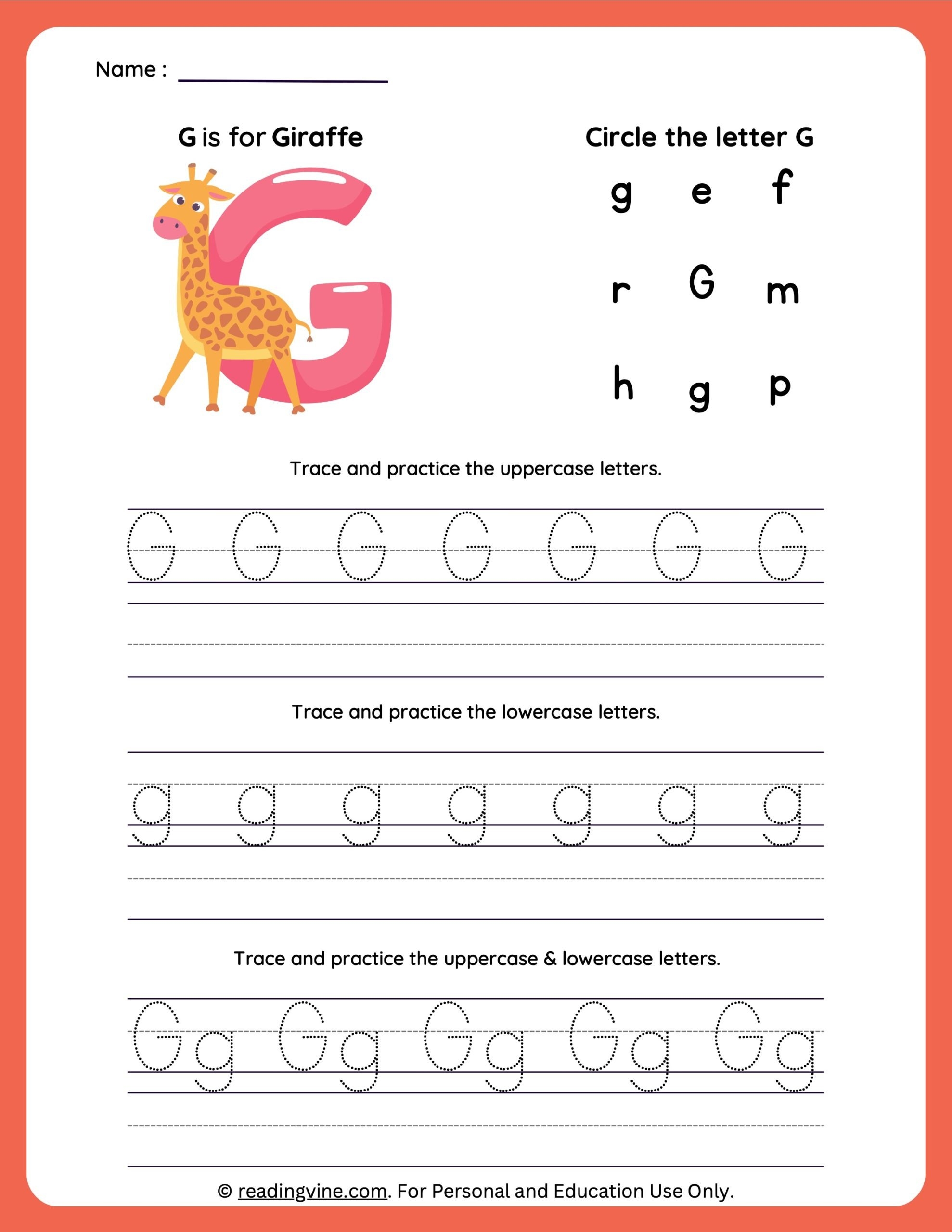 Tracing Letter G Worksheets For Preschool Tracing Letter G Worksheets For Preschool