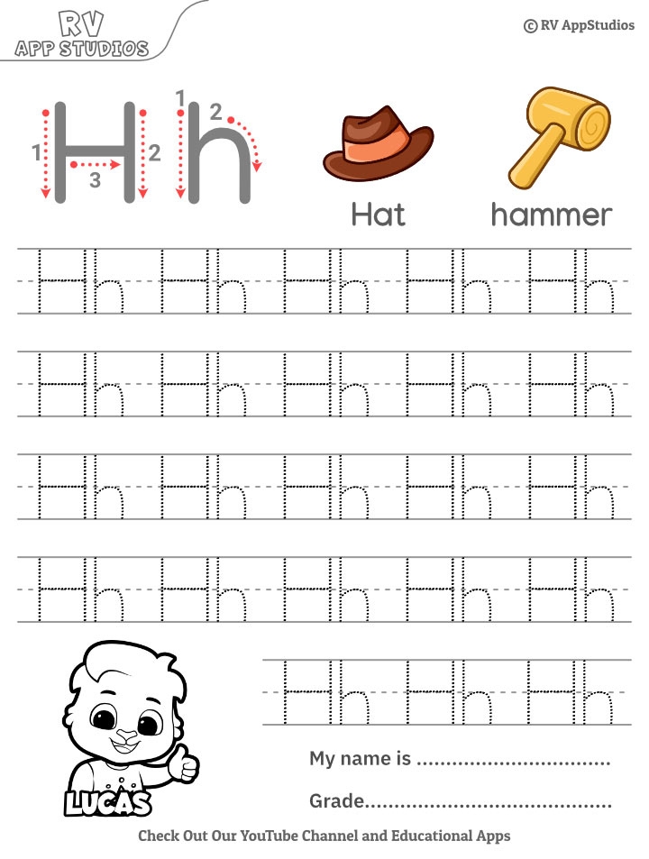 Tracing Letter HH Letter Tracing Worksheets Tracing Letter HH Letter Tracing Worksheets