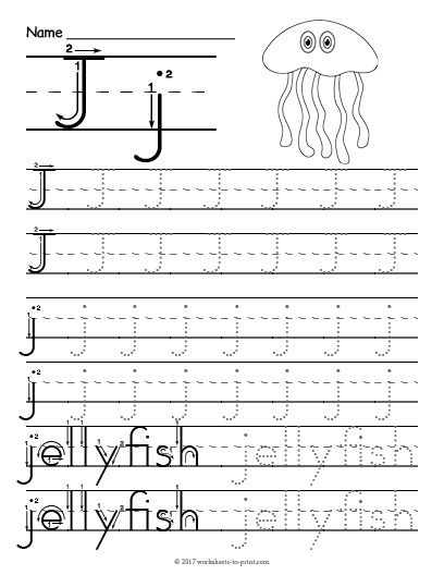 Tracing Letter J Worksheet Tracing Letter J Worksheet