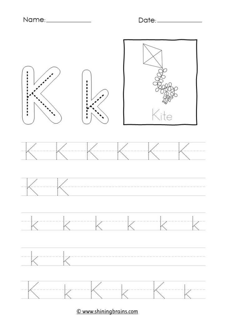 Tracing Letter K K Worksheet Tracing Letter K K Worksheet