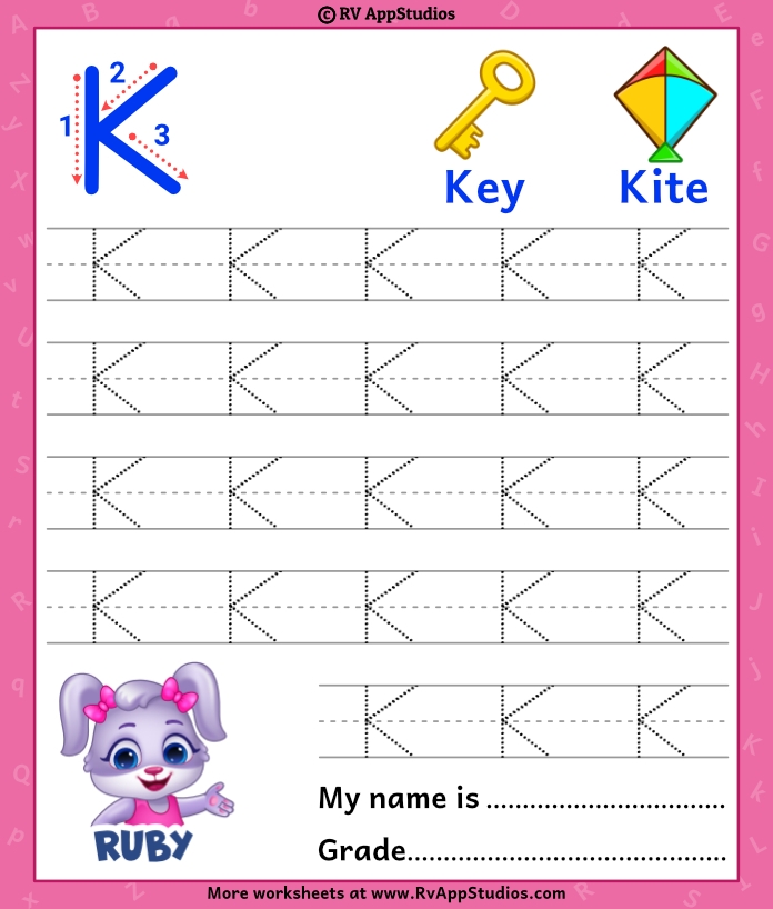 Tracing Letter K Printable Tracing Letter K Printable