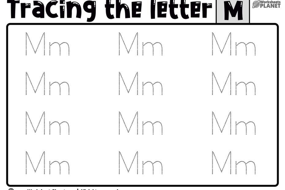 Tracing Letter M Worksheet
