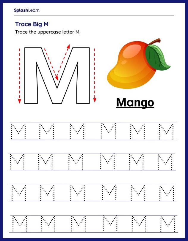 Tracing Letter M Worksheets Kindergarten Free Infoupdate Tracing Letter M Worksheets Kindergarten Free Infoupdate