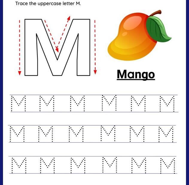 Tracing Letter M Worksheets Kindergarten Free Infoupdate