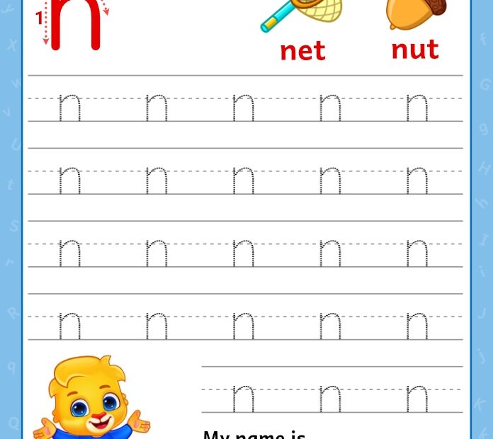 Tracing Letter N Printable