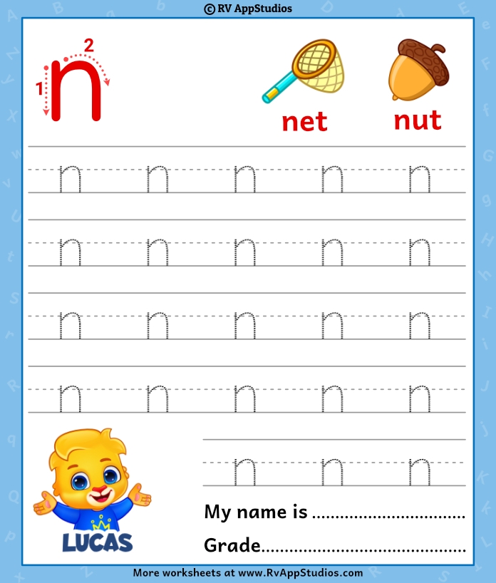 Tracing Letter N Printable Tracing Letter N Printable