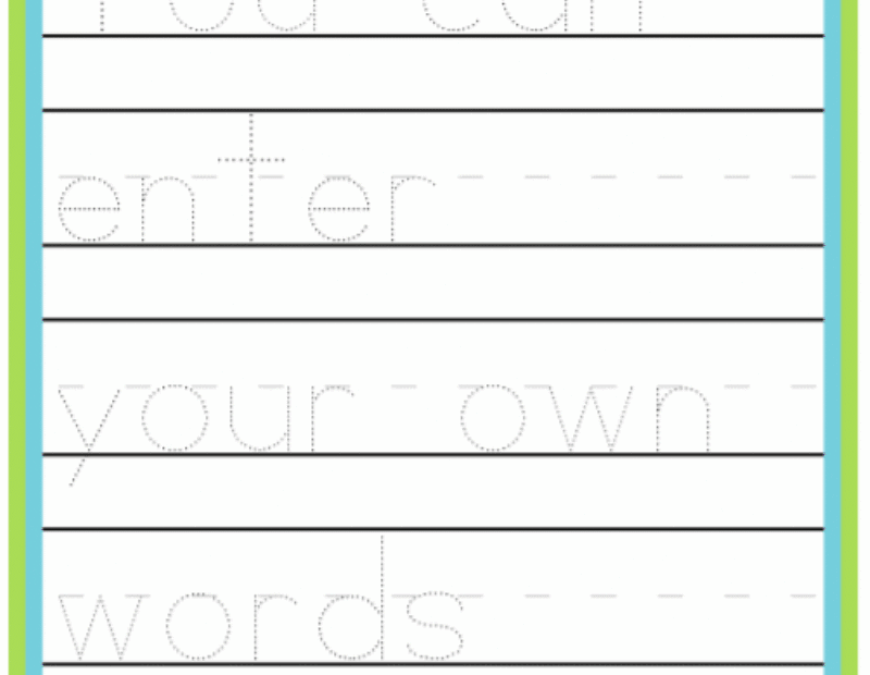 Tracing Letter Name Letter Tracing Worksheets