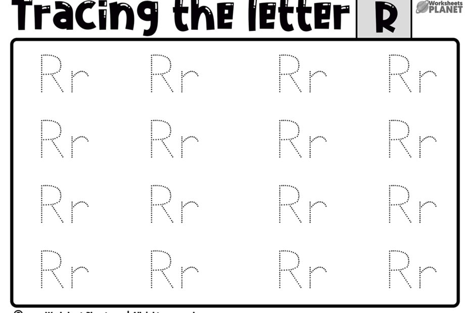 Tracing Letter R Worksheet