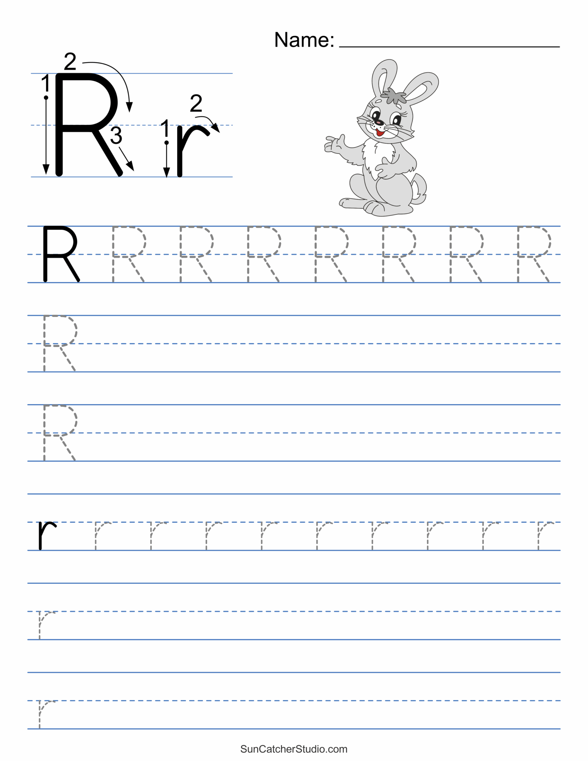 tracing letter r tracing letter r