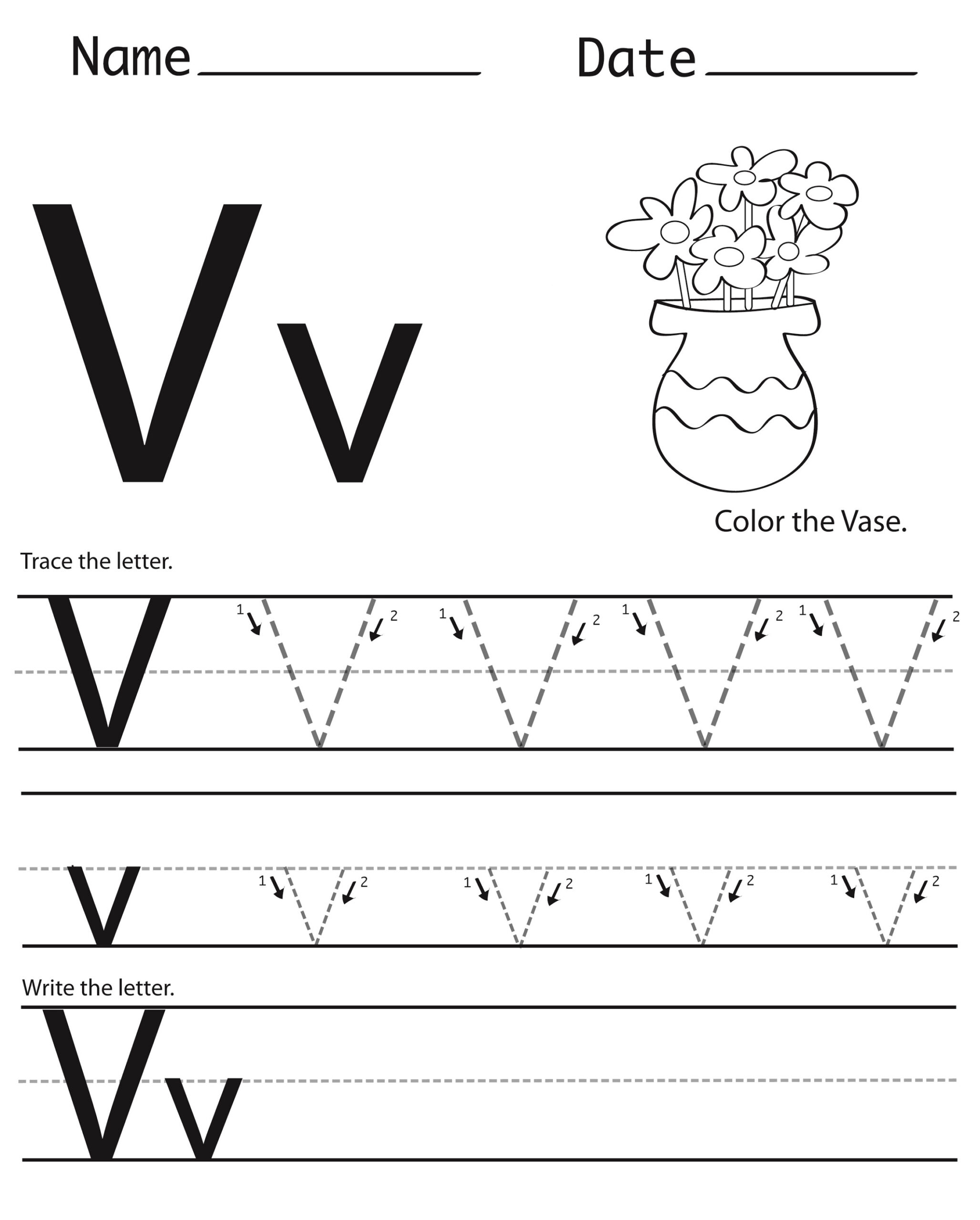 Tracing Letter V Worksheets Letter Tracing Worksheets Tracing Letter V Worksheets Letter Tracing Worksheets
