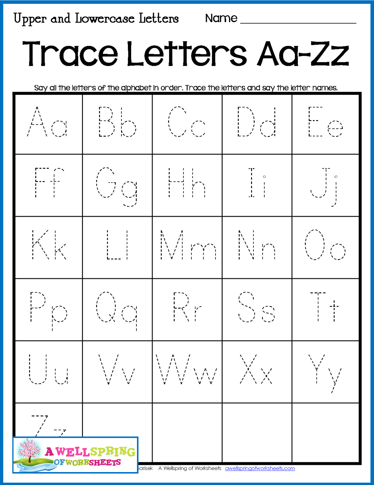 tracing letters from a-z tracing letters from a-z