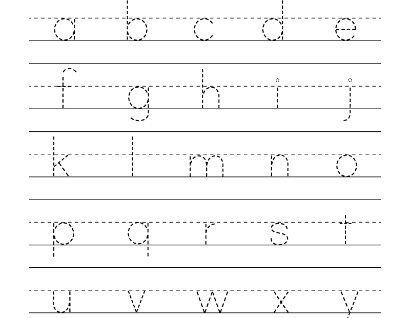Tracing Lower Case Letters Pdf