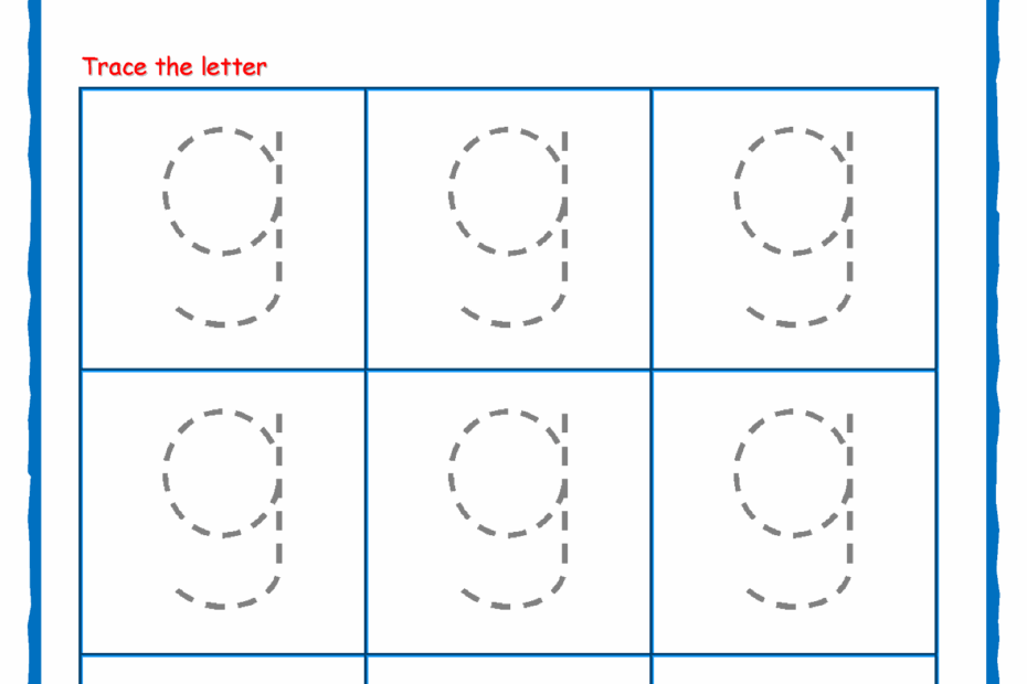 Tracing Small Letter G Worksheet Letter Tracing Worksheets
