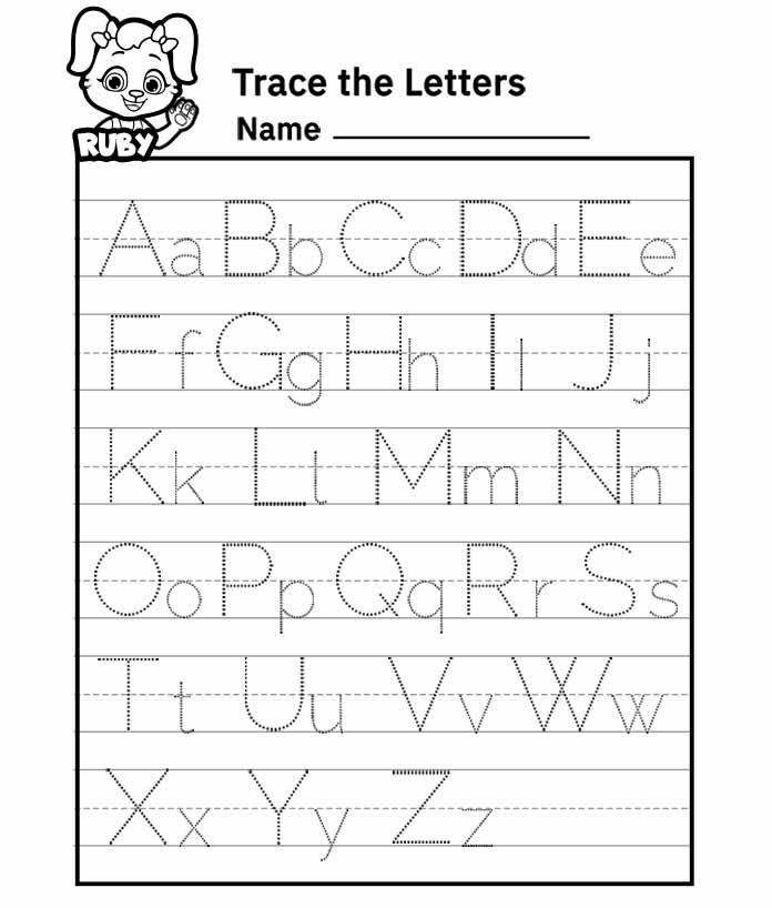 tracing small letters a-z tracing small letters a-z